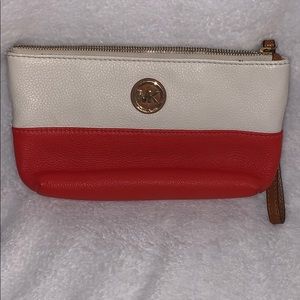 Leather MK Michael Kors wristlet.